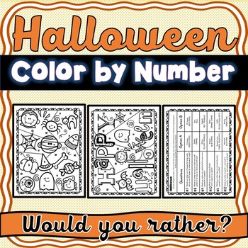 Halloween Color by Number : Would You Rather?