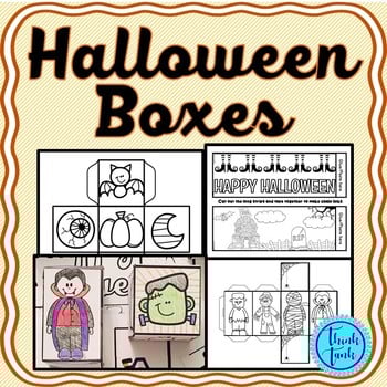 Halloween Boxes and Links - Halloween Coloring Activity