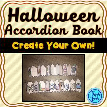 Halloween Accordion Book - Create your own! Choose from 26 Halloween templates!