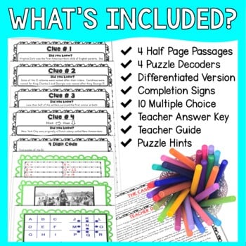 13 Colonies ESCAPE ROOM: Reading Comprehension - Print & Go! - Image 2