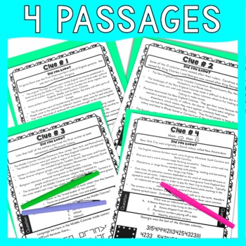 13 Colonies ESCAPE ROOM: Reading Comprehension - Print & Go! - Image 3