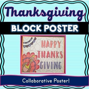Thanksgiving Collaborative Poster! Teamwork for the holidays