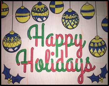 Happy Holidays Collaborative Poster! Teamwork activity for Christmas season - Image 3