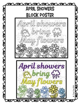 Spring Collaborative Poster! April Showers - Team Work Activity - Image 3