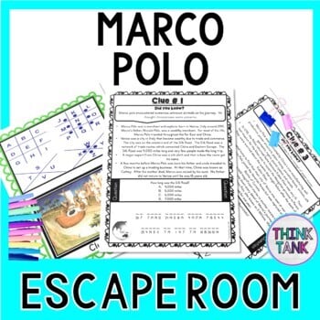 Marco Polo ESCAPE ROOM - Reading Comprehension - Ancient China