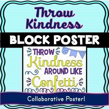 Growth Mindset Collaborative Poster - Back to School Team Work - Kindness