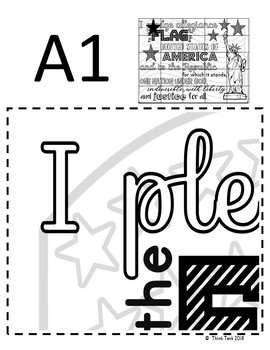 Pledge of Allegiance Collaborative Poster - Back to School - Bulletin Board - Image 4