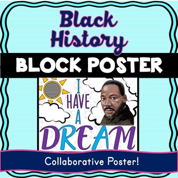 Martin Luther King Collaborative Poster! Black History - Team Work