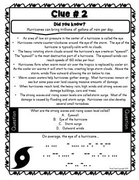Hurricanes PUZZLE STATIONS - Reading Comprehension - Earth Science - Image 2