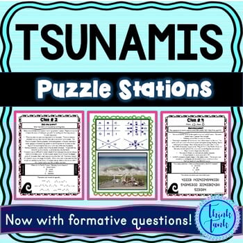Tsunamis PUZZLE STATIONS Reading Comprehension - Earth Science