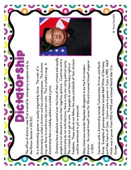 Types of Government Scavenger Hunt - Forms of Government - Image 3