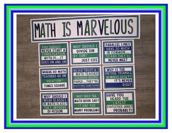 Math Jokes Bulletin Board - Classroom Posters - Image 2
