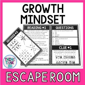Growth Mindset Escape Room Activity- Back to School