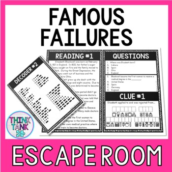 Famous Failures Escape Room Activity
