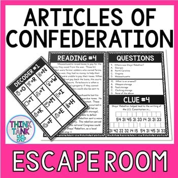 Articles of Confederation Escape Room Activity
