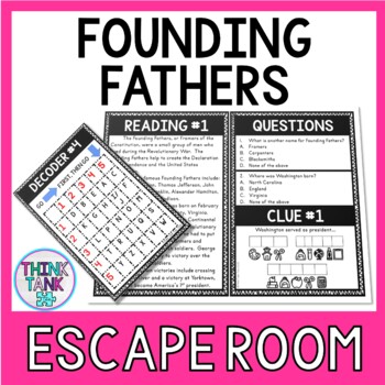 Founding Fathers Escape Room Activity