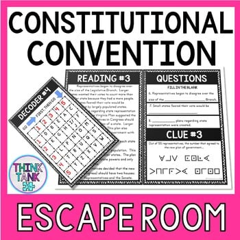 Constitutional Convention Escape Room Activity