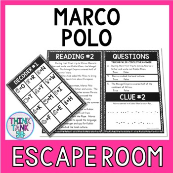 Marco Polo Escape Room Activity