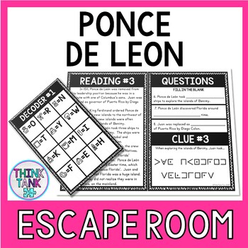 Ponce de Leon Escape Room Activity