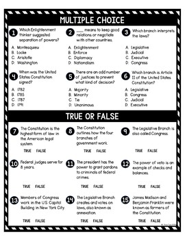 Branches of Government DIGITAL Reading Passage and Questions - Self Grading - Image 3