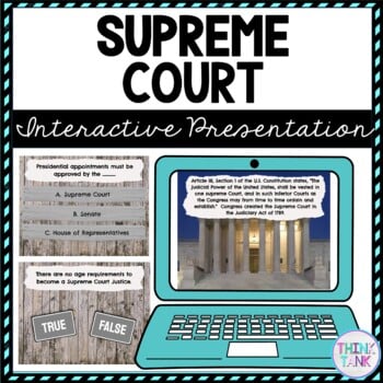 Supreme Court Interactive Google Slides™ Presentation | Distance Learning