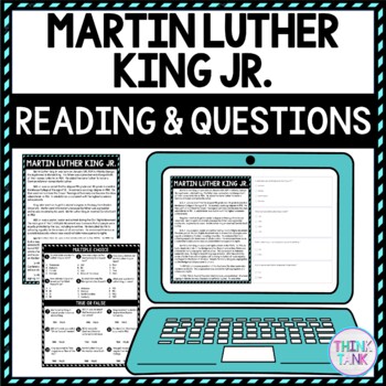 Martin Luther King Jr. DIGITAL Reading Passage and Questions - Self Grading
