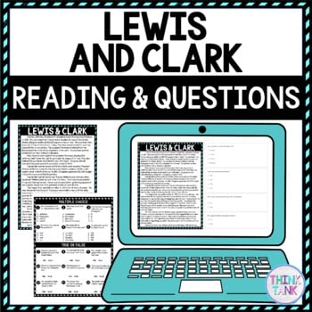 Lewis and Clark DIGITAL Reading Passage and Questions - Self Grading