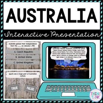 Australia Interactive Google Slides™ Presentation | Distance Learning Geography
