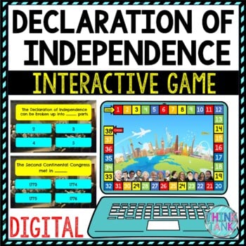Declaration of Independence Review Game Board | Digital | Google Slides