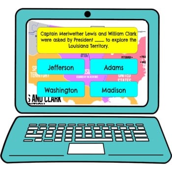 Lewis and Clark Review Game Board | Digital | Google Slides - Image 2