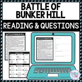 Battle of Bunker Hill DIGITAL Reading Passage and Questions - Self Grading