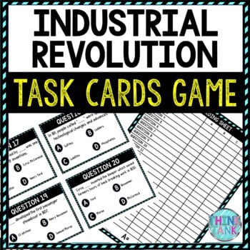 Industrial Revolution Task Cards Review Game