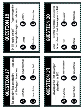 Industrial Revolution Task Cards Review Game - Image 2