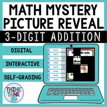 3 Digit Addition WITHOUT Regrouping | Math Mystery Picture Reveal | Joke | Set 2