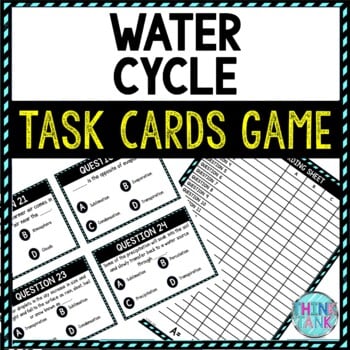 Water Cycle Task Cards Review Game Activity | Earth Science