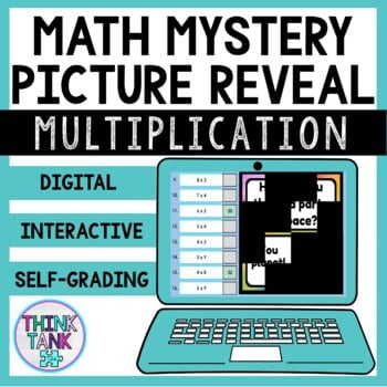 Multiplication - 1 digit - Math Mystery Picture Reveal - Joke - Set 2