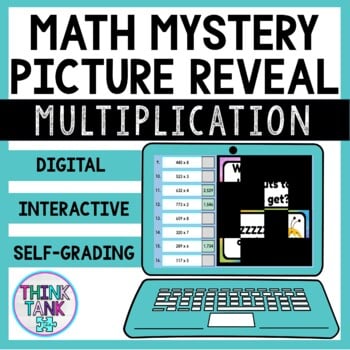 Multiplication - 3 digit x 1 digit - Math Mystery Picture Reveal - Joke