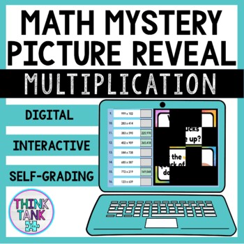 Multiplication - 3 digit x 3 digit - Math Mystery Picture Reveal - Joke - Set 2