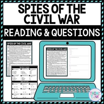 Spies of the Civil War DIGITAL Reading Passage and Questions - Self Grading
