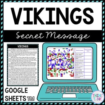 Vikings Secret Message Activity for Google Sheets™ | Distance Learning