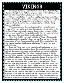 Vikings DIGITAL Reading Passage and Questions - Self Grading - Image 2