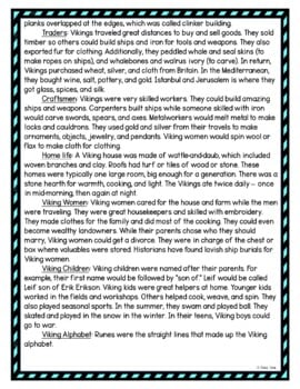 Vikings DIGITAL Reading Passage and Questions - Self Grading - Image 4