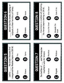 Ancient Greece Task Cards Review Game Activity | Ancient History - Image 4
