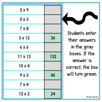 Whole Number Multiplication to 12 | Math Mystery Picture | Joke | Fact Fluency - Image 2
