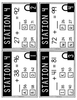 2 Digit Addition with Missing Addends | Escape Room | Adding Missing Numbers - Image 2