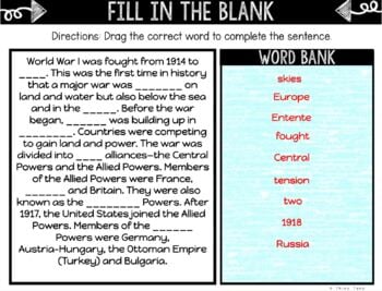 World War I DIGITAL Interactive Notebook | Choice Board - Image 2