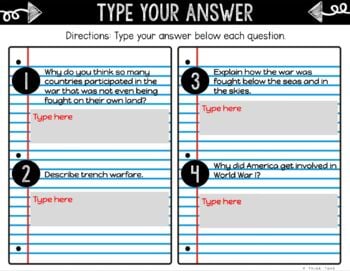 World War I DIGITAL Interactive Notebook | Choice Board - Image 4