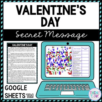 Valentine's Day Secret Message Activity for Google Sheets™