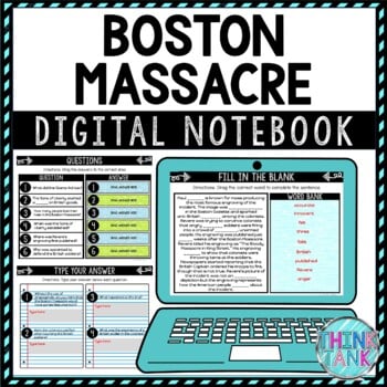 Boston Massacre DIGITAL Interactive Notebook | American Revolution