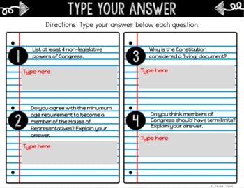 Legislative Branch DIGITAL Interactive Notebook | Choice Board | Government - Image 4